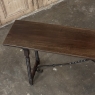19th Century Spanish Walnut Console ~ Sofa Table with Wrought Iron