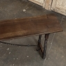 19th Century Spanish Walnut Console ~ Sofa Table with Wrought Iron