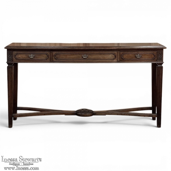 English Mahogany Neoclassical Console ~ Sofa Table