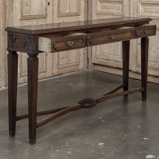 English Mahogany Neoclassical Console ~ Sofa Table