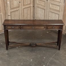 English Mahogany Neoclassical Console ~ Sofa Table