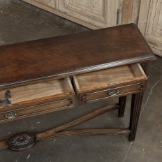 English Mahogany Neoclassical Console ~ Sofa Table