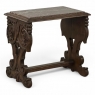 Renaissance Style Marble Top Carved End Table ~ Side Table