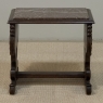 Renaissance Style Marble Top Carved End Table ~ Side Table