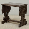 Renaissance Style Marble Top Carved End Table ~ Side Table