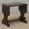 Renaissance Style Marble Top Carved End Table ~ Side Table