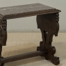Renaissance Style Marble Top Carved End Table ~ Side Table