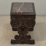 Renaissance Style Marble Top Carved End Table ~ Side Table