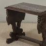Renaissance Style Marble Top Carved End Table ~ Side Table