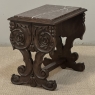 Renaissance Style Marble Top Carved End Table ~ Side Table