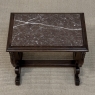 Renaissance Style Marble Top Carved End Table ~ Side Table