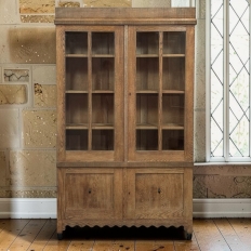 Antique Dutch Art Deco Period Solid Oak Bookcase