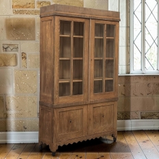 Antique Dutch Art Deco Period Solid Oak Bookcase