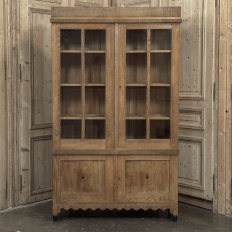 Antique Dutch Art Deco Period Solid Oak Bookcase