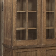 Antique Dutch Art Deco Period Solid Oak Bookcase
