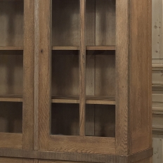 Antique Dutch Art Deco Period Solid Oak Bookcase