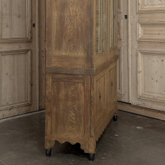 Antique Dutch Art Deco Period Solid Oak Bookcase