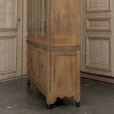 Antique Dutch Art Deco Period Solid Oak Bookcase