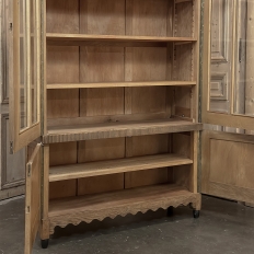 Antique Dutch Art Deco Period Solid Oak Bookcase