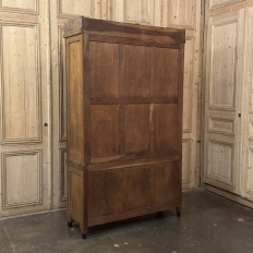 Antique Dutch Art Deco Period Solid Oak Bookcase