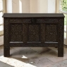 18th Century Dutch Gothic Revival Period Carved Oak Trunk ~ Blanket Chest