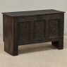 18th Century Dutch Gothic Revival Period Carved Oak Trunk ~ Blanket Chest