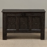 18th Century Dutch Gothic Revival Period Carved Oak Trunk ~ Blanket Chest
