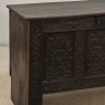 18th Century Dutch Gothic Revival Period Carved Oak Trunk ~ Blanket Chest