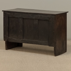 18th Century Dutch Gothic Revival Period Carved Oak Trunk ~ Blanket Chest