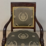 Pair 19th Century French Empire Period Mahogany Armchairs ~ Fauteuils