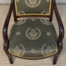 Pair 19th Century French Empire Period Mahogany Armchairs ~ Fauteuils
