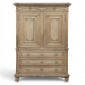 18th Century Dutch Louis XVI Period Stripped Oak Linen Press