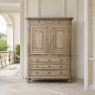 18th Century Dutch Louis XVI Period Stripped Oak Linen Press