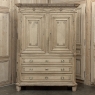 18th Century Dutch Louis XVI Period Stripped Oak Linen Press
