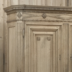 18th Century Dutch Louis XVI Period Stripped Oak Linen Press