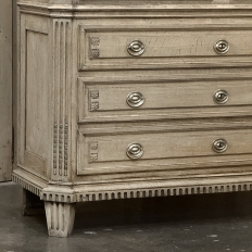 18th Century Dutch Louis XVI Period Stripped Oak Linen Press