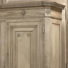 18th Century Dutch Louis XVI Period Stripped Oak Linen Press