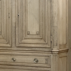 18th Century Dutch Louis XVI Period Stripped Oak Linen Press