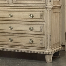 18th Century Dutch Louis XVI Period Stripped Oak Linen Press
