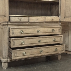 18th Century Dutch Louis XVI Period Stripped Oak Linen Press