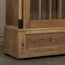 Antique Dutch Solid Cherry Wood Neoclassical Display Bookcase ~ Vitrine with Ebonized Trim