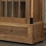 Antique Dutch Solid Cherry Wood Neoclassical Display Bookcase ~ Vitrine with Ebonized Trim