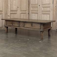 18th Century Rustic Country French Solid Oak Coffee Table