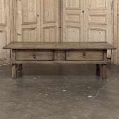 18th Century Rustic Country French Solid Oak Coffee Table