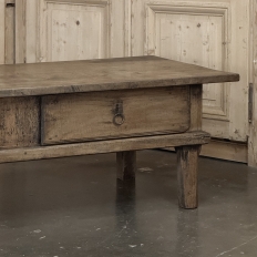 18th Century Rustic Country French Solid Oak Coffee Table