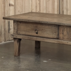 18th Century Rustic Country French Solid Oak Coffee Table
