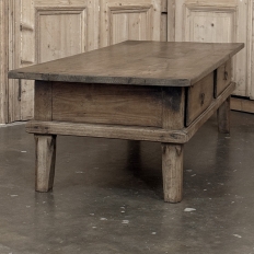 18th Century Rustic Country French Solid Oak Coffee Table