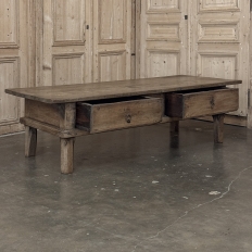 18th Century Rustic Country French Solid Oak Coffee Table