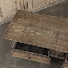 18th Century Rustic Country French Solid Oak Coffee Table
