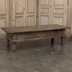 18th Century Rustic Country French Solid Oak Coffee Table